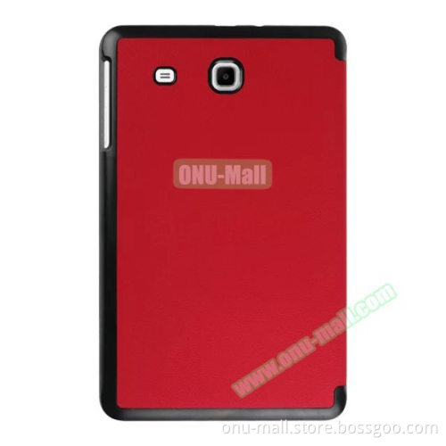 2015 Alibaba Trade Assurance 3 Folding Flip Leather Cover Case for Samsung Galaxy Tab E T560